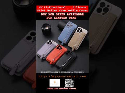 Multi-Functional Silicone Stick Wallet Case Mobile Cover